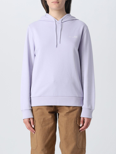 APC SWEATSHIRT A. P.C. WOMAN COLOR LILAC,e49537038