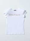 Balmain T-shirt  Kids Kinder Farbe Weiss In White