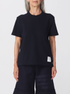 Thom Browne Navy Blue Stripe Detail T-shirt In Blue