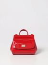 Dolce & Gabbana Sicily Bag In Patent Leather In Red