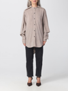 Totême Toteme Women Scarf Collar Fluid Shirt In Beige