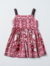 Dolce & Gabbana White/fuchsia Dress Girl Dolce&gabbana Kids In Fuchsia