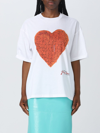 Marni Heart-print Cotton T-shirt In White