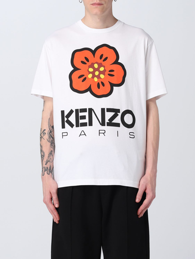 KENZO FLOWER COTTON T-SHIRT,393703001