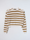 Balmain Stripe-pattern Jumper In Ivory
