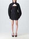 Attico Bustier-style Button-up Shirt In Black