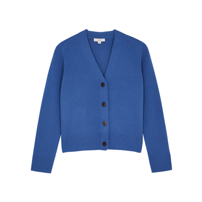 Vince Cashmere Cardigan In Blue