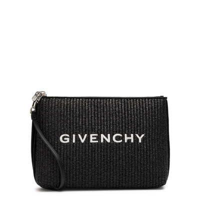 Givenchy Logo Cotton Pouch In Black