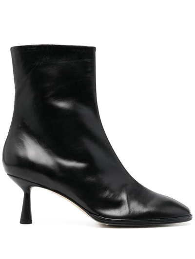 Aeyde 70mm Round-toe Ankle Boots In Black