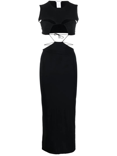 Amazuìn Cut-out Detail Dress In Nero