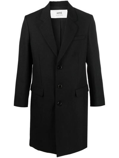 Ami Alexandre Mattiussi Coat In Black