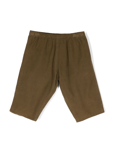 Bonpoint Babies' Elasticated-waistband Corduroy Trousers In Brown