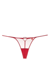 Zhilyova Dune Ring-hardware Sheer Thong In Red