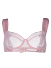 Zhilyova Logo-strap Balconette Bra In Pink