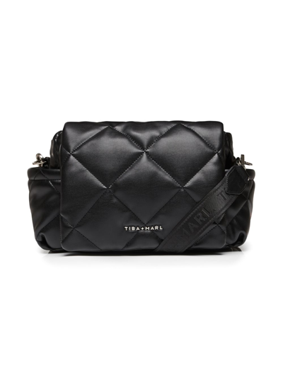 Tiba + Marl Quilted Changing Bag In Black