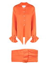 Sleeper Rumba Linen Pyjama Set In Orange