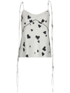 MARNI BUNCH OF HEARTS SILK CAMISOLE TOP