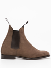 TRICKER'S ELASTICATED-PANELS SUEDE ANKLE BOOTS