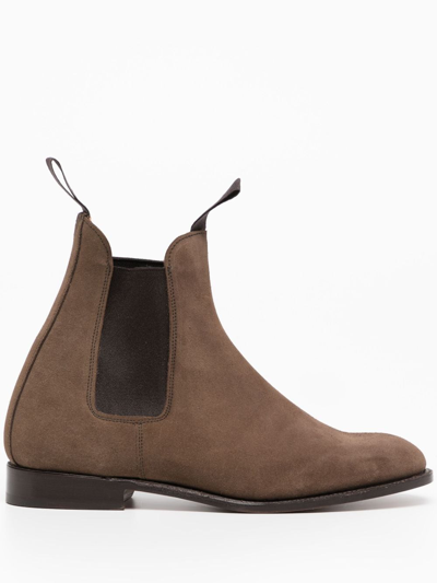 Tricker's Gigio Suede Chelsea Boots In Brown