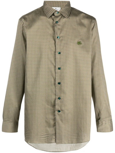 ETRO GEOMETRIC-PATTERN LONG-SLEEVE SHIRT