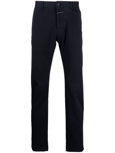 Closed Clifton Slim-cut Trousers In Blue