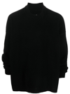 Rick Owens Black Porterville Alpaca Knit Sweater In Black