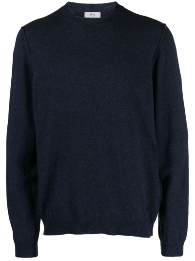 Woolrich Logo-patch Cotton Sweatshirt In Blue