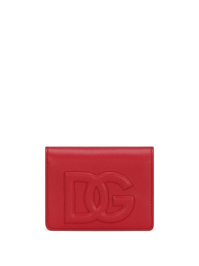Dolce & Gabbana Dg Logo Wallet In Red