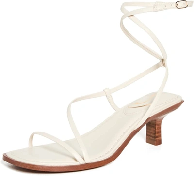 Pre-owned Sam Edelman Women's Dominique Heeled Sandal In Ivory