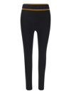 Marni Stretch Viscose Logo Skinny Leggings In Black