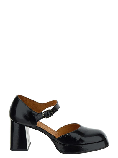 Chie Mihara Kento 80mm Patent-finish Pumps In Black