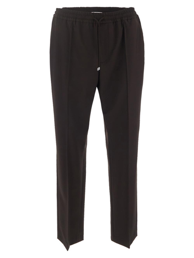 Valentino Tapered-leg Trousers In Brown
