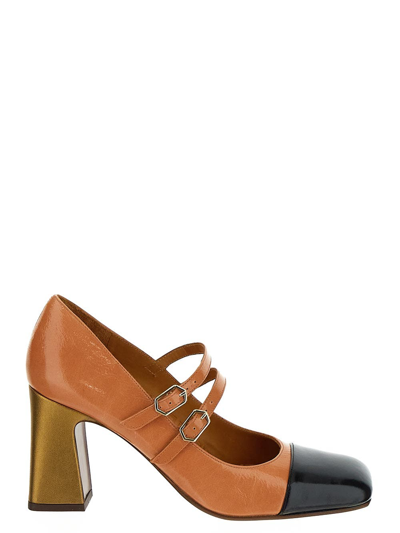 Chie Mihara Oly Patent Leather Pumps In Orange