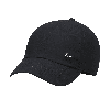 Nike Unisex Dri-fit Club Unstructured Metal Swoosh Cap In Black