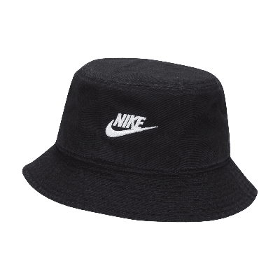 Nike Unisex Apex Futura Washed Bucket Hat In Black