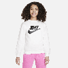 Nike Sportswear Club Fleece Big Kids' Sweatshirt In White