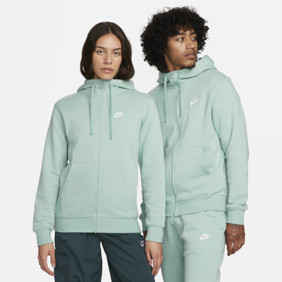 Nike Men's  Sportswear Club Fleece Full-zip Hoodie In Green