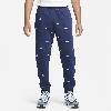 Nike Men's Club Fleece Brushed-back Allover Print Jogger Pants In Blue