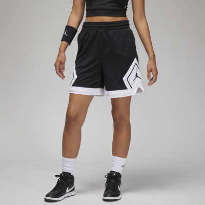 Jordan Sport Diamond Shorts In Black And White