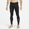 Nike Men's Pro Warm Slim-fit Dri-fit Fitness Tights In Black