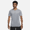 Nike Men's  Pro Dri-fit Slim Short-sleeve Top In Grey