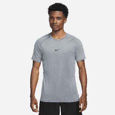 Nike Men's  Pro Dri-fit Slim Short-sleeve Top In Grey