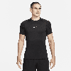 Nike Men's Pro Slim-fit Dri-fit Short-sleeve T-shirt In Black,white
