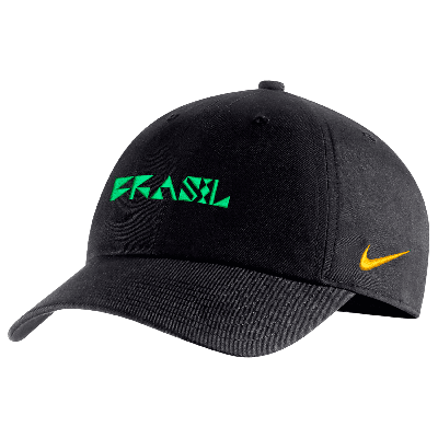 Nike Brazil National Team Campus  Unisex Soccer Adjustable Hat In Black