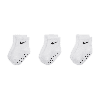 Nike Babies' Toddler Swoosh Ankle Gripper Socks (3-pairs) In White