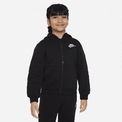 Nike Sportswear Club Fleece Full-zip Little Kids Hoodie In Black