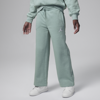 Jordan Icon Play Wide Leg Pants Big Kids Pants In Green