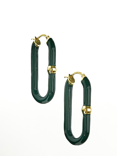 Bottega Veneta Chain Earrings In Green