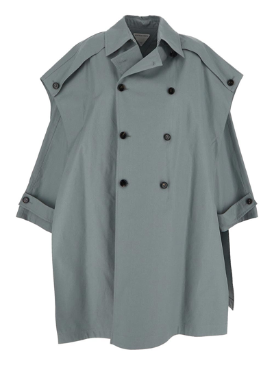 Bottega Veneta Relaxed Fit Trench Cape In Grey