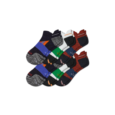 Bombas Running Ankle Sock 6-pack In Black Red